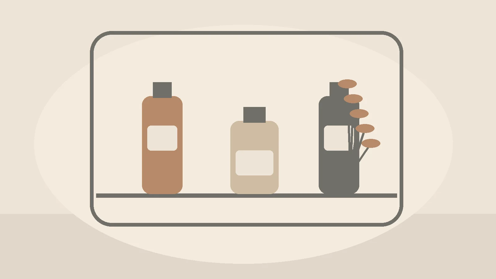 Ilustracija mirisnih bočica i mirne wellness atmosfere – Zašto nas topla voda tako dobro razumije?